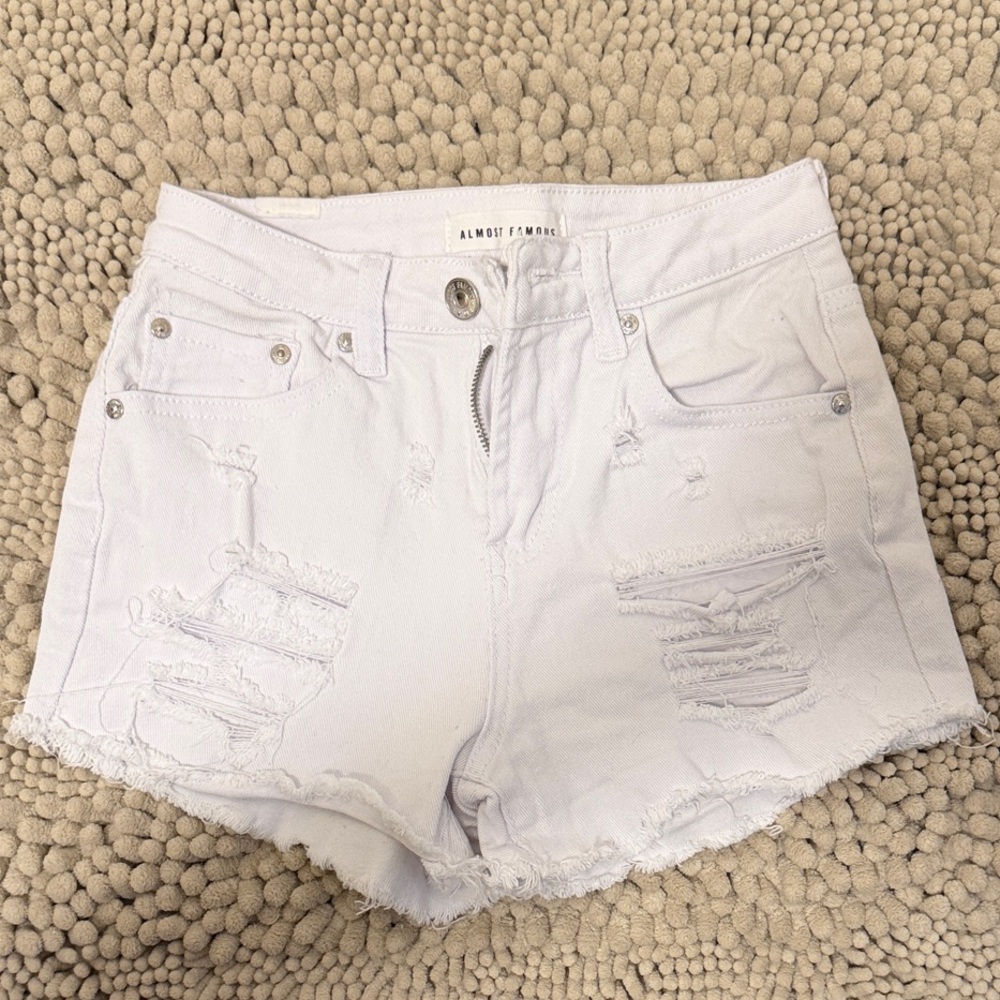 Almost Famous Light Denim Distressed Shorts
